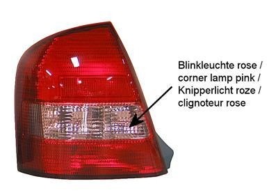 achterlicht, 4 drs Sedan, links, 03/2001-Mazda 323, 1998-2001, H