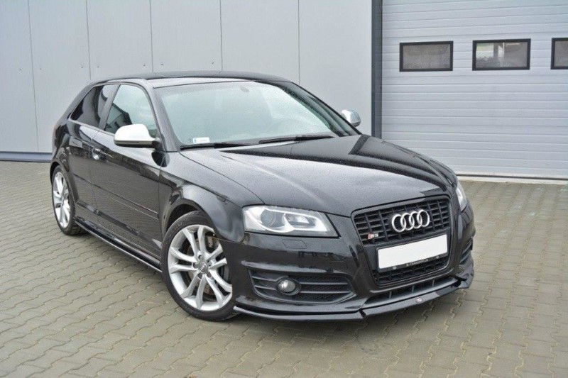 Voorspoiler V.2 Audi S3 8P FL Glanzend zwart