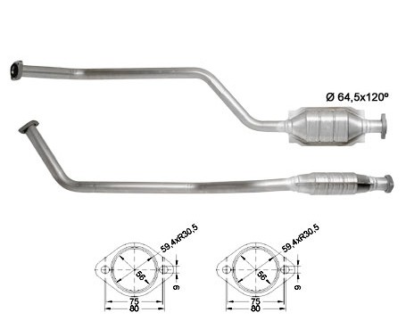 Mercedes 250D 2497 cc 66 Kw / 90 cv W124/T124 Magnaflow CAT Bouw