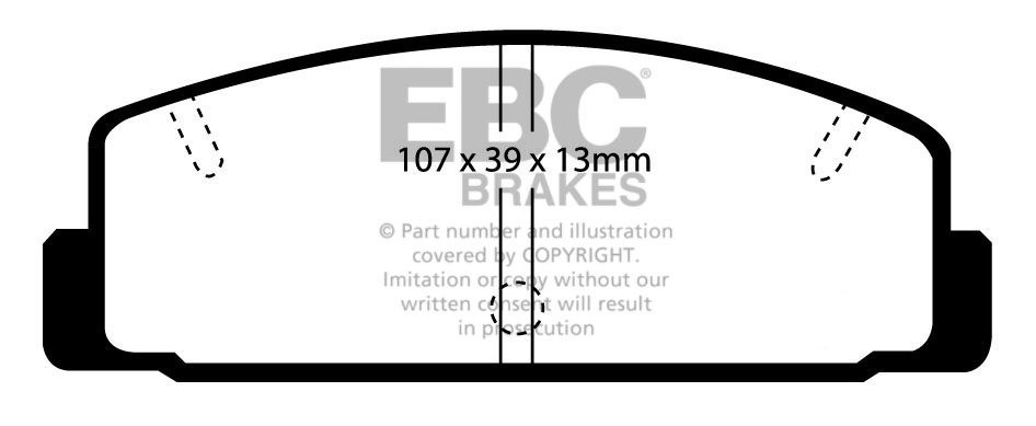 EBC Brakes Mazda 626 2.0 TD (GW) 98-2002 Remblokken achterzijde