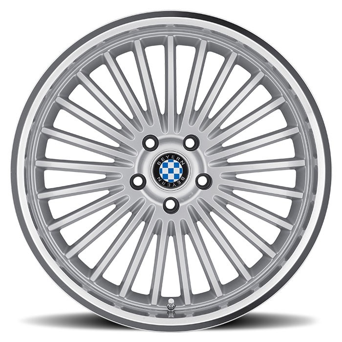 Velgen Beyern Multi 22x11 5x120 ET25 Zilver + Machined Rand
