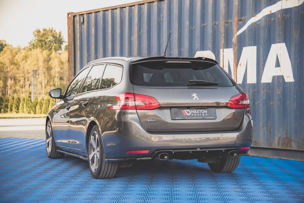 Diffuser met Chrome Sierstukken Peugeot 308 SW Mk2 FL Maxton Glans Zwart