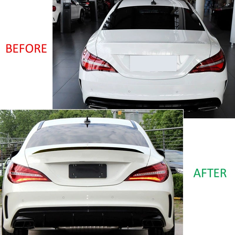 Rear spoiler  Mercedes CLA C117 Coupe 2013-2019 (ABS Glossy Black)