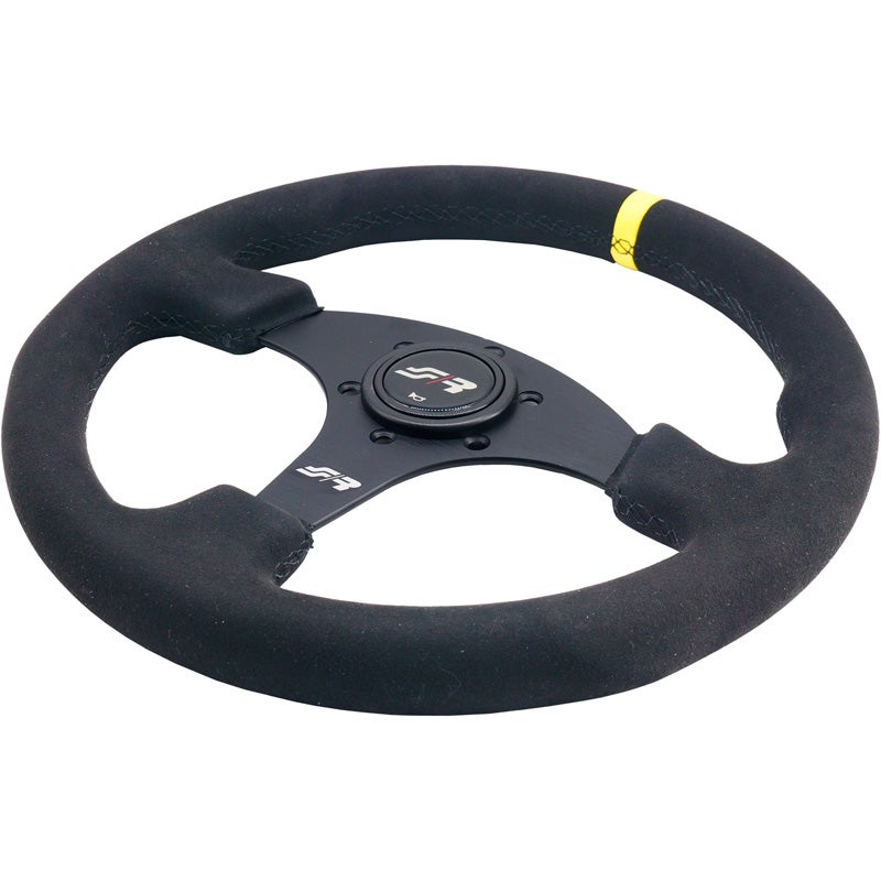 Simoni Racing Universal Lenkrad Manji - Schwarz Suède - Durchmesser 330mm