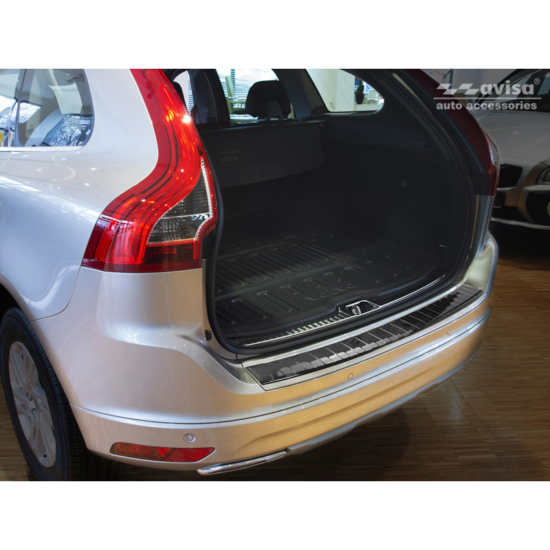 Echt 3D Carbon Achterbumperprotector  Volvo XC60 Facelift 2013-2016