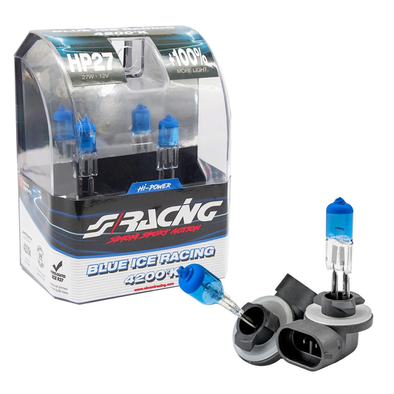 Simoni Racing Halogeen Lampen 'Blue Ice Racing' HP27-881 (4200K) 12V/27W, set à 2 stuks ECE-R37