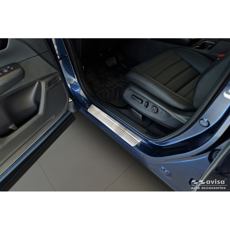 Inox door sill protectors  Honda CR-V VI (RS_) 2023- - 'Lines' - 4-pieces