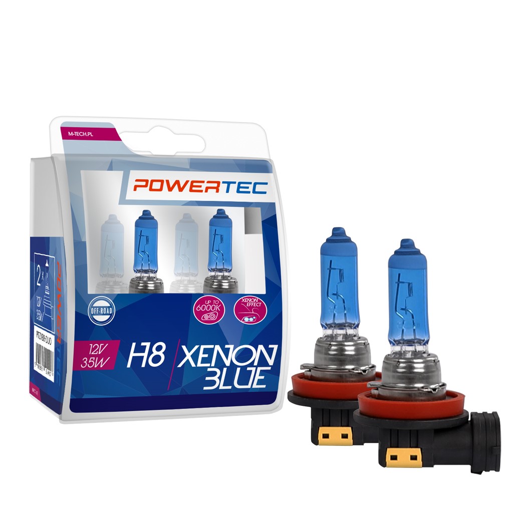 H8 lampen XenonBlue 12V DUO Mtech Powertec