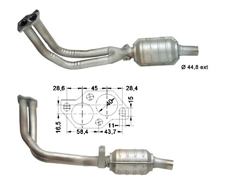 VW POLO 1.3i 1272 cc 40 Kw / 55 cv AAV Magnaflow CAT Bouwjaar: 1