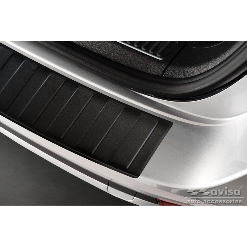 Matzwart RVS Achterbumperprotector  Skoda Superb III Combi 2015-2019 & Facelift 2019-2024 incl. Scout 'Ribs'