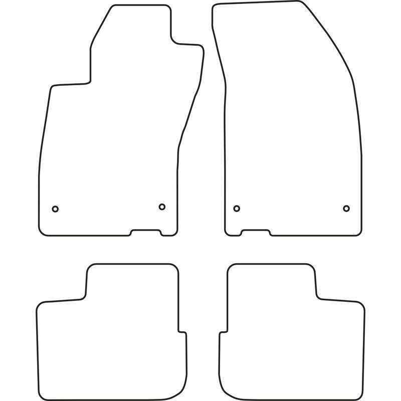 Set velour car mats  Fiat Tipo Sedan 2016-