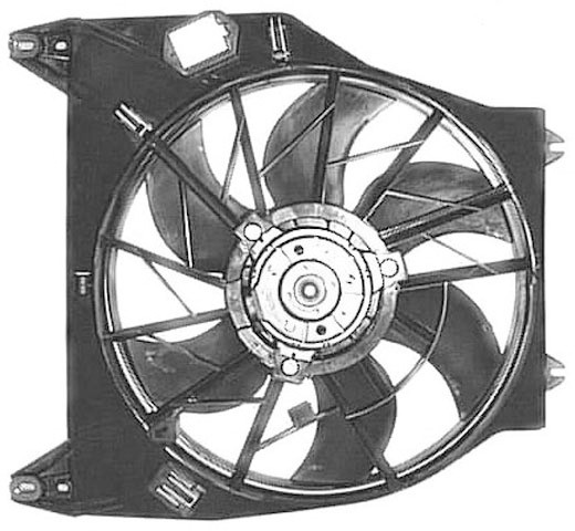 Radiator FAN COMPLEET KANGOO 02-07 380mm 1.9 D