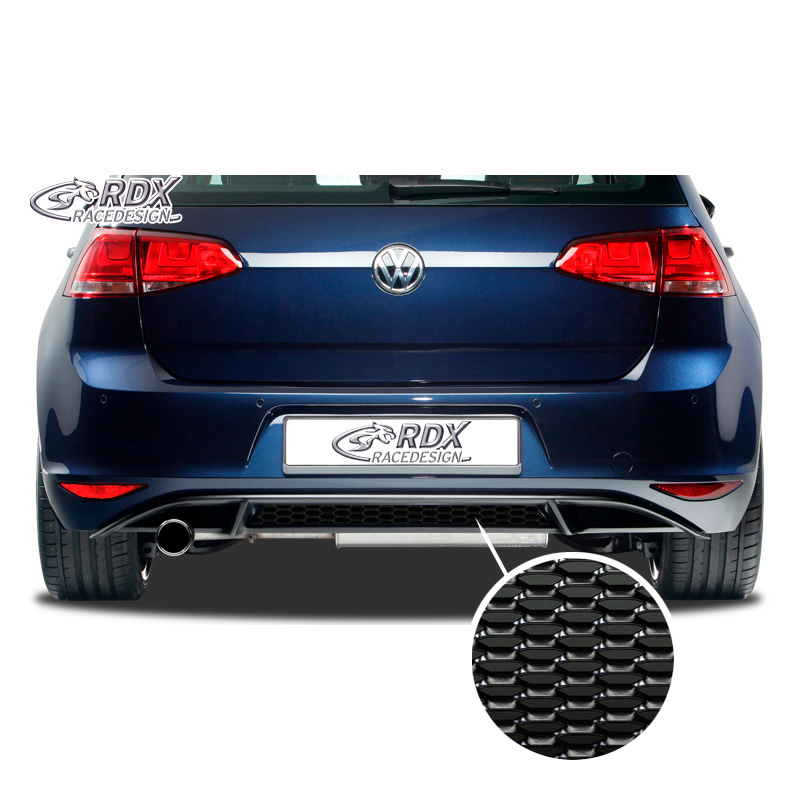 Rear bumper skirt 'Diffusor'  Volkswagen Golf VII HB 3/5-doors 2012- 'GTI-Look' excl. GTi/GTD (PUR)