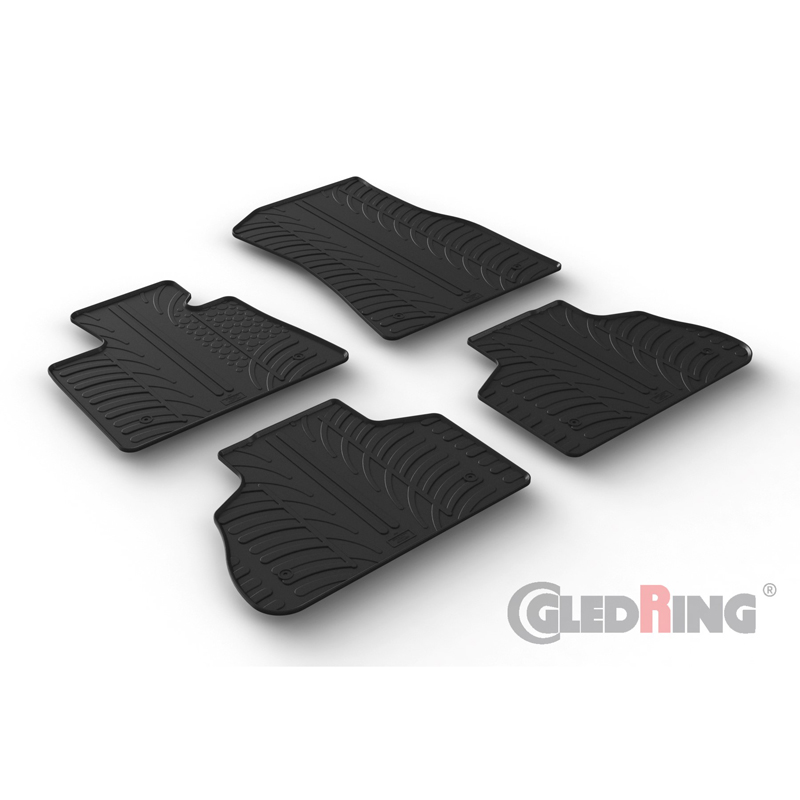 Rubber car mats set  BMW X5 (G05) 2018- incl. Hybrid (T profile 4-pieces + mounting clips)