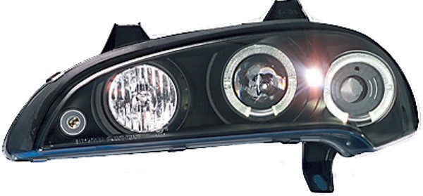 Koplampen Opel Tigra 94-00 Angel Ayes Zwart