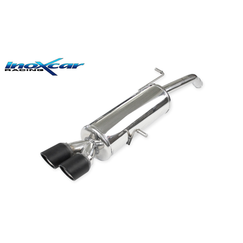 100% Inox Sport Exhaust  Citroën DS3 1.6i 16V Turbo 155hp 2010-Ø 50 1x100mm X-Race Black Matt