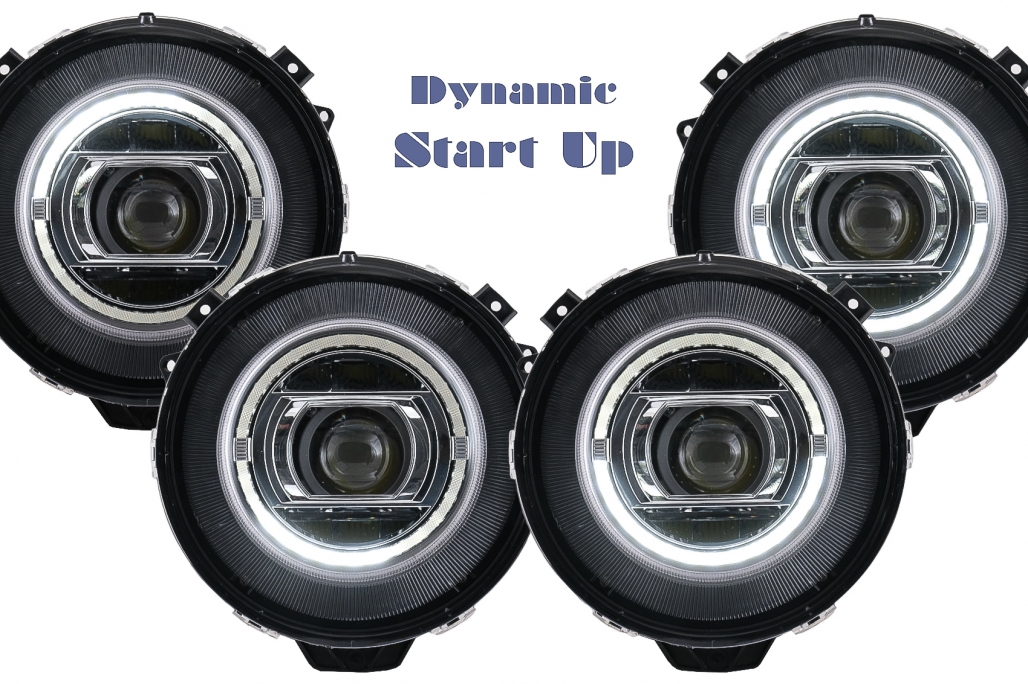 Headlights FULL LED Mercedes G-Class W463 (2005-2017) Chrome Facelift 2018 Design
