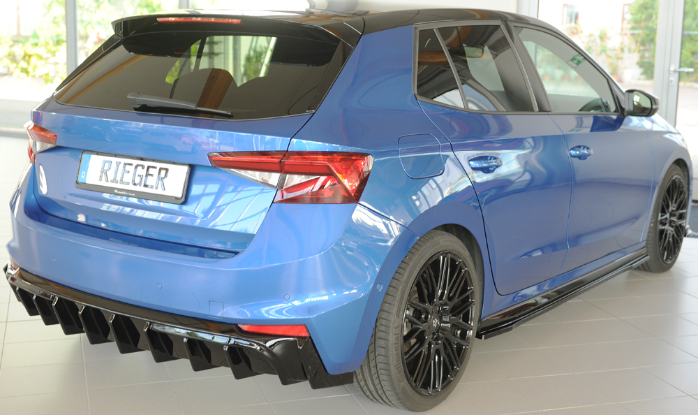 Achterdiffuser Škoda Fabia (PJ) Monte Carlo – 06/2021 – Glans Zwart