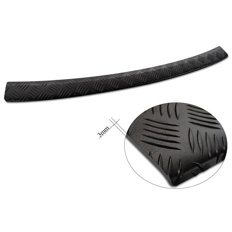 Matt Black Aluminum Rear bumper protector  Skoda Octavia IV Kombi 2020-2024 & FL 2024- (incl. RS, excl. Scout) 'Riffled Plate'