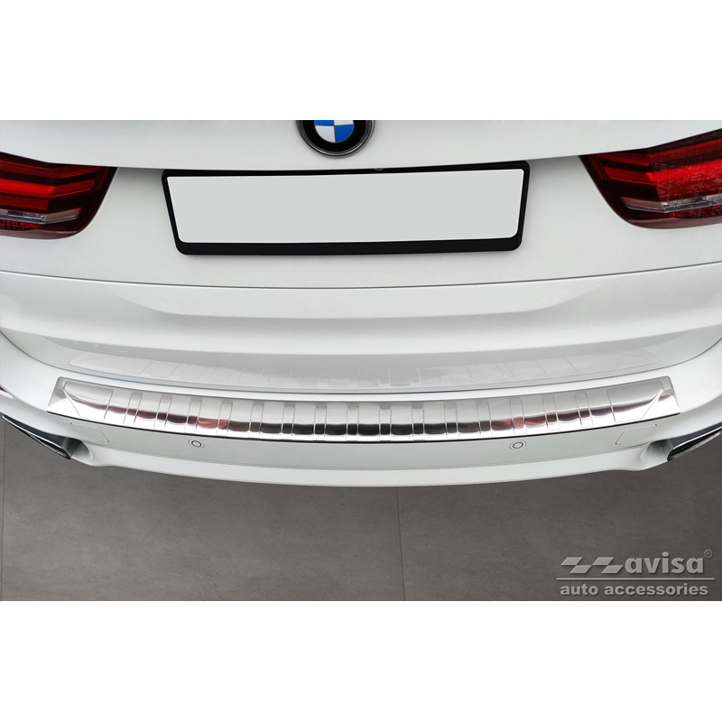 Stainless Steel Rear bumper protector  BMW X5 F15 2013-2018 with M-Pakage 'Ribs'