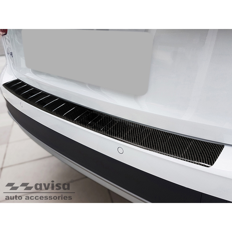 Real 3D Carbon Rear bumper protector  Audi A4 Allroad (B9) 2016-2019 & FL 2019- 'Ribs'