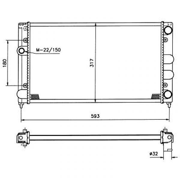 Radiator GOLF/VENTO 91-97 525x322 1.8/1.9