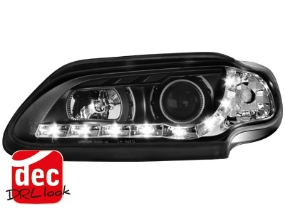 Koplampen Renault Megane 96-99 Devil Eyes DRL look zwart