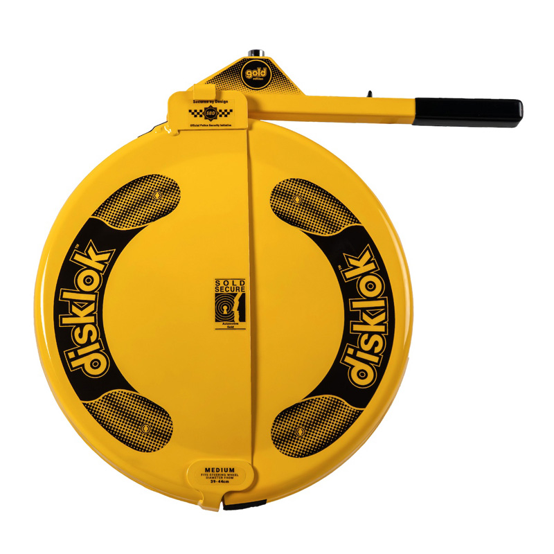 Disklok Steering Wheel Lock 'Gold Edition' - Size Medium - 39-44cm - Yellow - SCM MP-03 approved