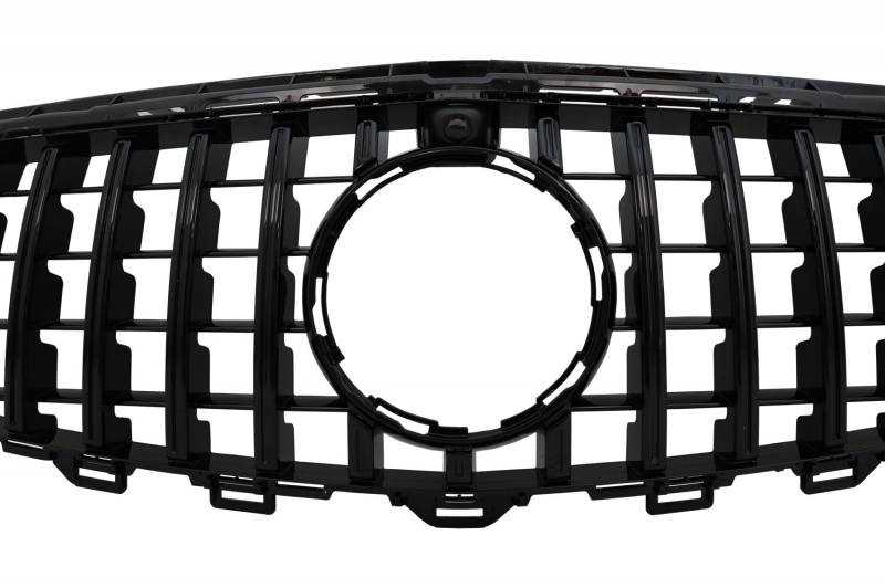 Grill MERCEDES Benz E-Class W213 S213 C238 (2016+) GT-R Panamericana Design Zwart With 360 Camera