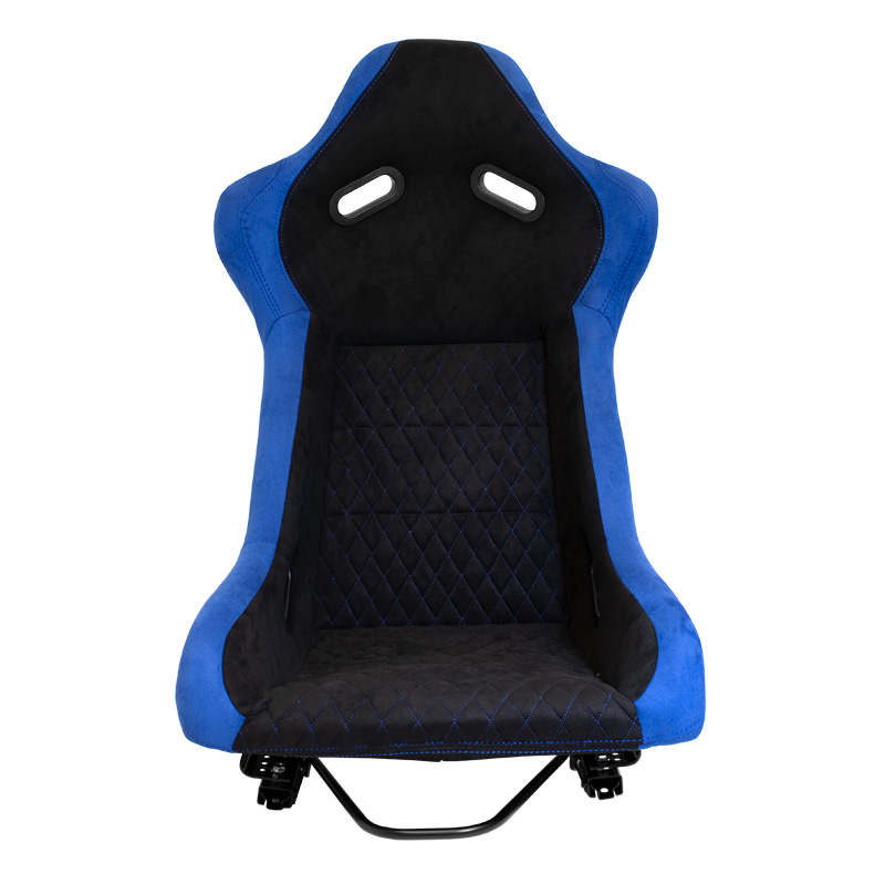 Sportstoel 'LV' - Zwart/Blauw - Vaste polyester rugleuning - incl. sledes