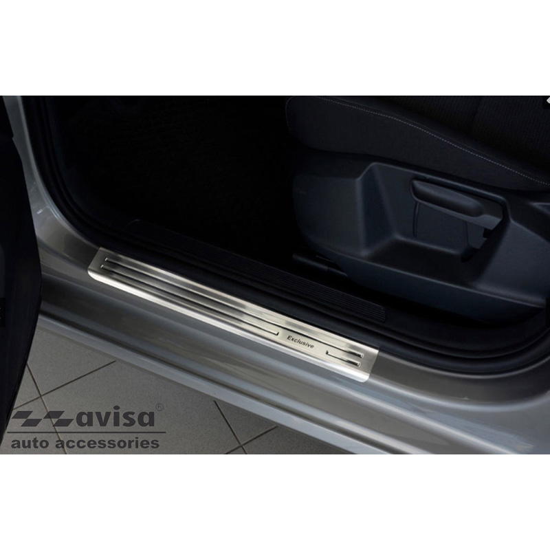 Inox door sill protectors  Volkswagen Golf Sportsvan 2014- 'Exclusive' - 4-pieces