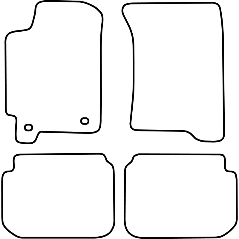 Set velour car mats  Subaru Impreza 1993-2000 (Typ GL)