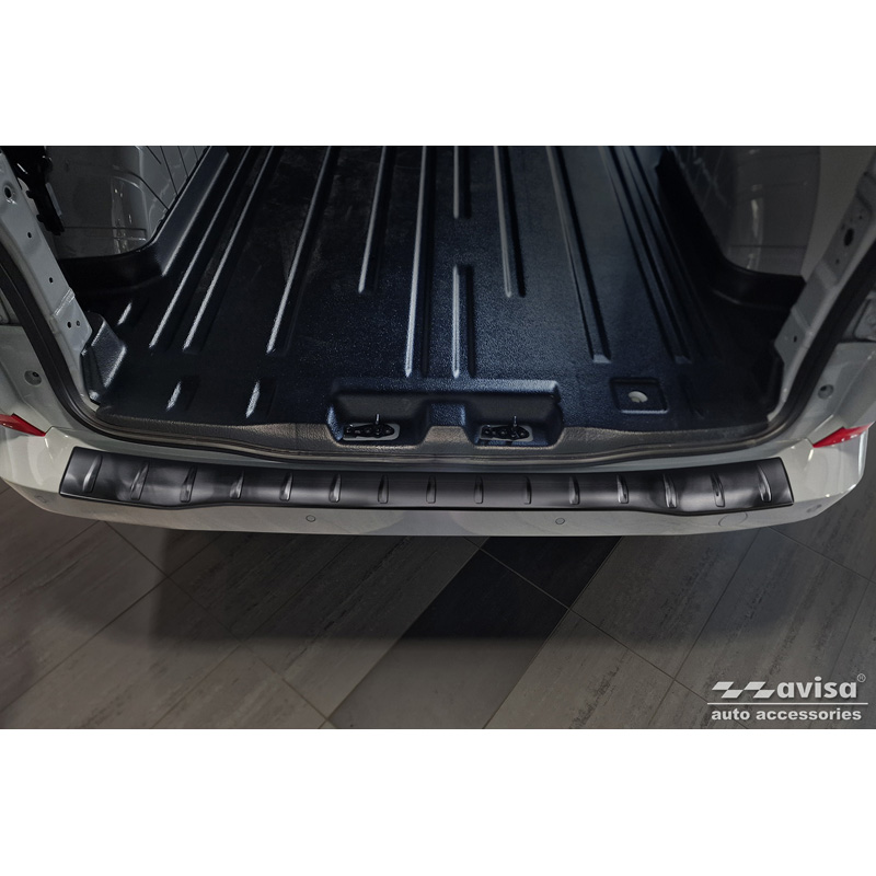 Zwart RVS Achterbumperprotector  Ford Transit Custom & Tourneo Custom (V710) 2023- / Volkswagen Transporter T7 2024- 'Ribs'