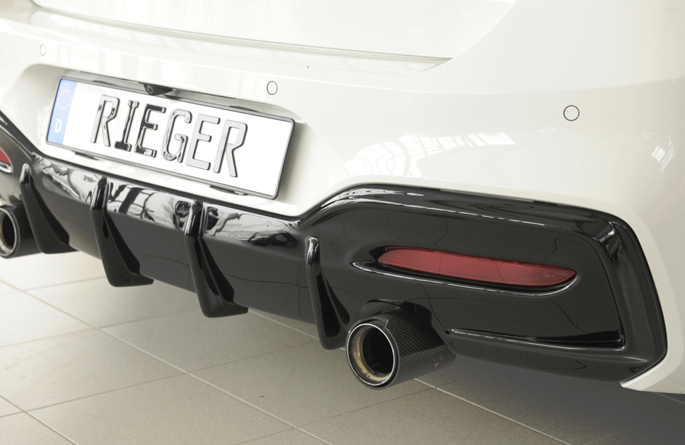 Diffuser BMW 1 Serie M Pakket / M135i / M140i Rieger Glans Zwart