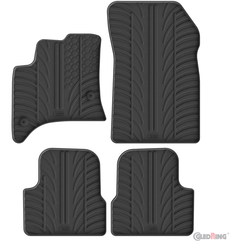 Gledring Rubber car mats set  Alfa Romeo Junior MHEV 2024- (T profile 4-pieces + mounting clips)