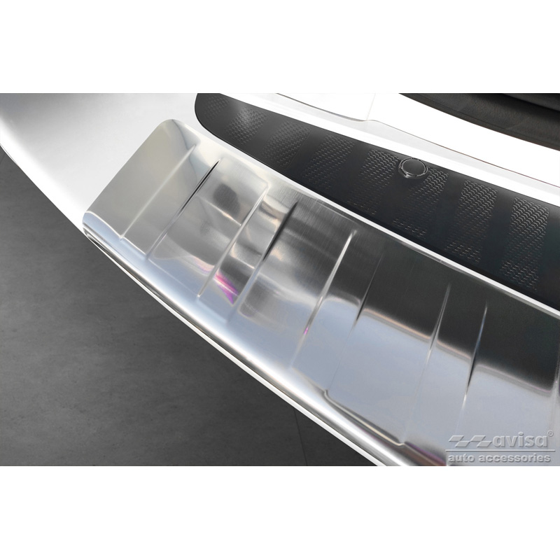 Stainless Steel Rear bumper protector  Toyota RAV-4 III 2005-2008 & FL 2008-2012 'Ribs' (only suitable without spare wheel)