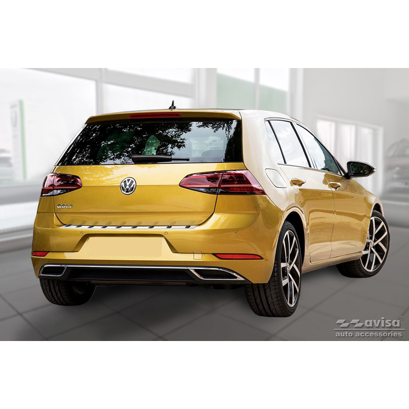 Stainless Steel Rear bumper protector  Volkswagen Golf VII HB 3/5-doors 2012-2017 & Facelift 2017-2019 'STRONG EDITION'