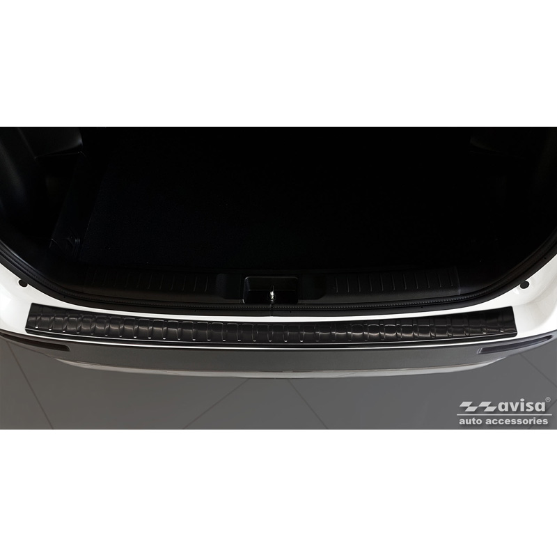 Black Stainless Steel Rear bumper protector  Suzuki Vitara II 2015-2018 & FL 2018- inkl. Hybrid 'Ribs'