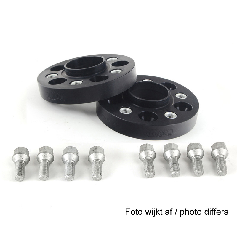 H&R DRA-System Wheelspacers 50mm 5x120 - Hub 74,0mm - Bolt size M14x1,25 -  BMW - Black