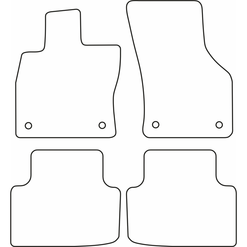 Set velour car mats  Volkswagen Golf VIII Variant 2020- (excl. eTSi)