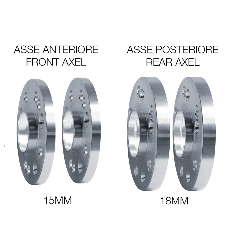 Simoni Racing Aluminium Spoorverbreder Set - 2x15mm(VA) - 2x18mm(AA) (Naaf 66,6mm) inclusief wielbouten -  Mini diversen