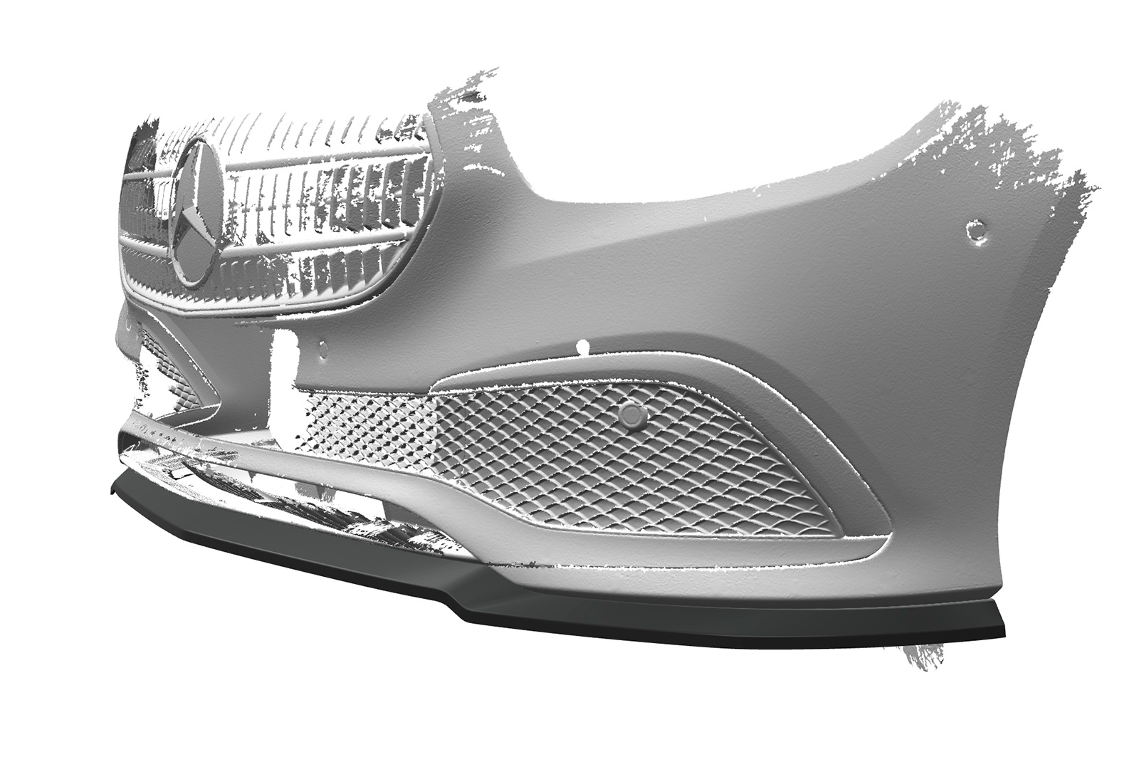 Voorspoiler Mercedes Benz E W213 klasse CSR Glans Zwart