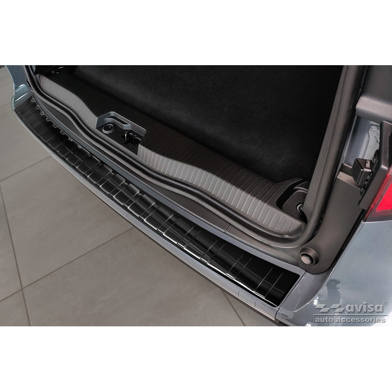 Zwart RVS Achterbumperprotector  Mercedes Citan (W420) Box/Tourer 2021- 'Ribs'