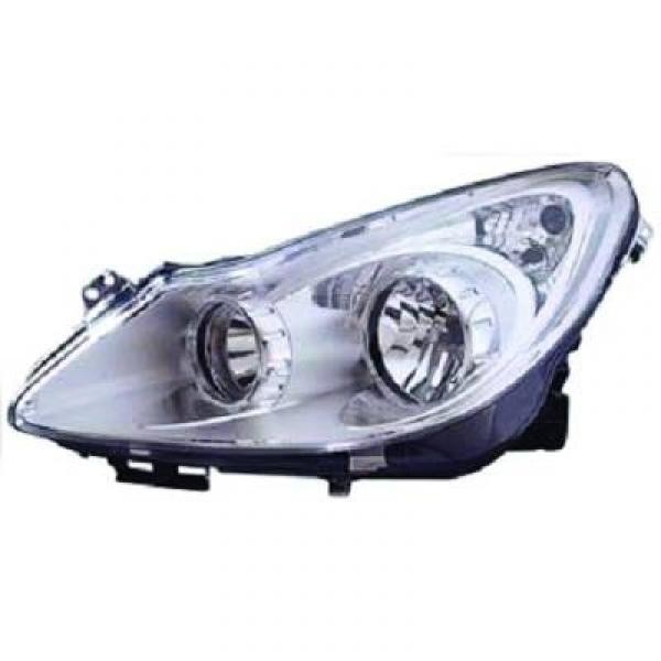 Koplamp rechts CORSA D 06->> DEPO H7+H1