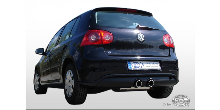 VW Golf V TSI Einddemper Uitgang midden R32-Design - 2x90 Typ 16