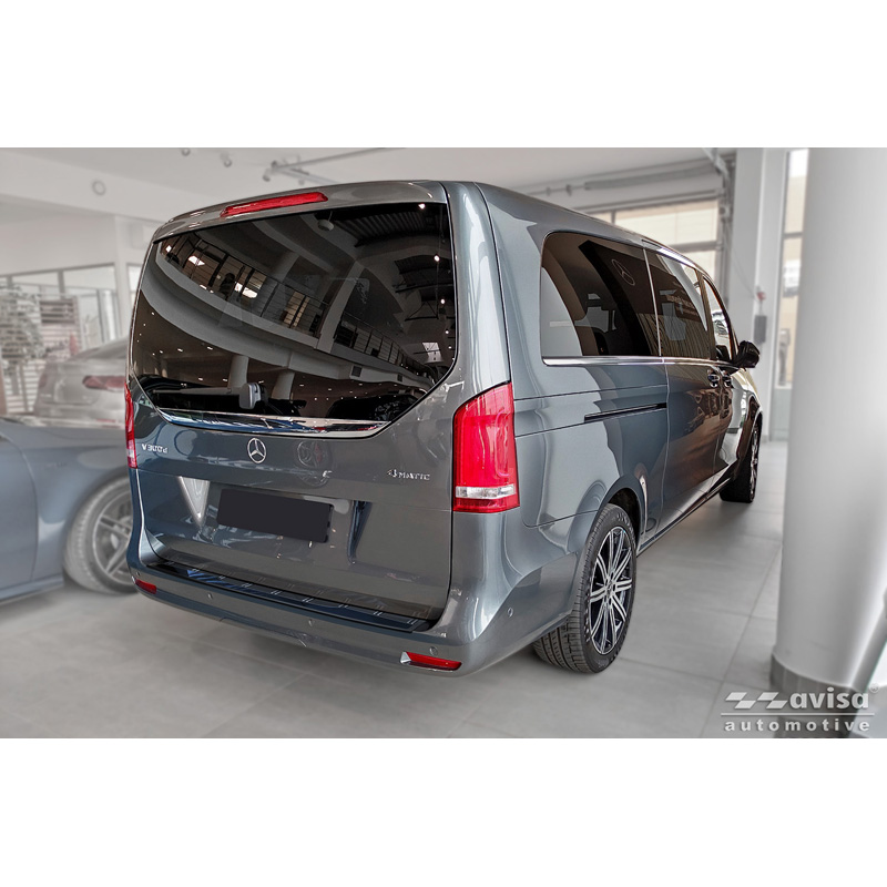 Avisa Black Stainless Steel Rear bumper protector  Mercedes Vito III & V-Class (W447) 2014- 'Shadow Premium'
