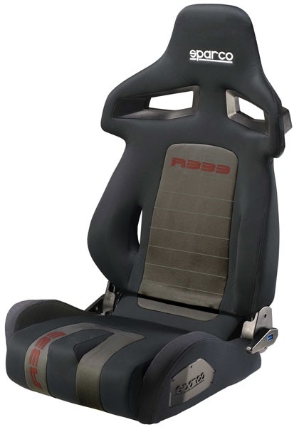 Sportstoel Sparco R333 zwart/antraciet (verstelbaar)