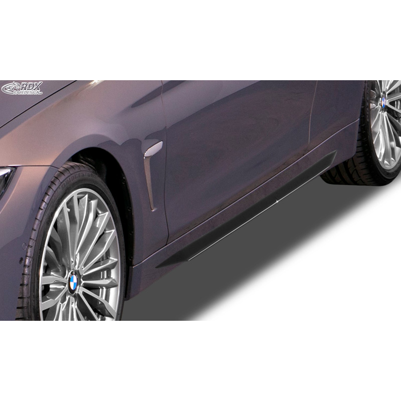 Side skirts 'Slim'  BMW 4-Series F32/F33/F36 (ABS glossy black)