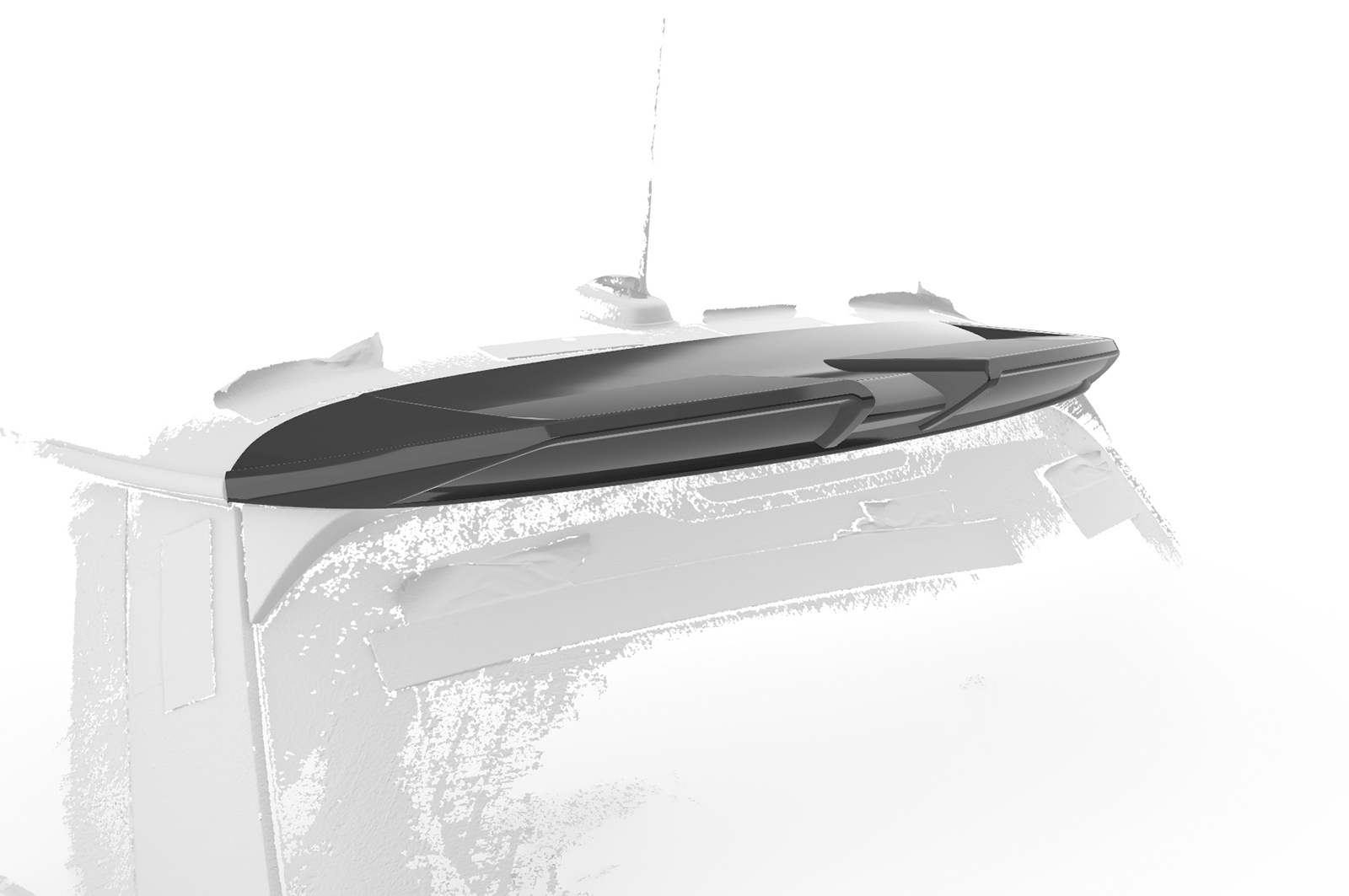 Spoiler Mini Cooper / Cooper S / Cooper SE F55 / F56 CSR Glans Zwart