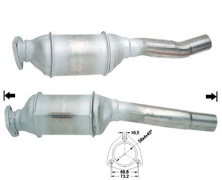 Audi 80 1.8 1781 cc 55 Kw / 75 cv RU Magnaflow CAT Bouwjaar: 10/